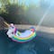 Swim Central 86" Inflatable Rainbow Unicorn Rocker Swimming Pool Float